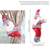 Santa Claus Elk Christmas Curtain Decor Merry Christmas Decor for Home Christmas Ornaments Gift Navidad 2022 Happy New Year 2023