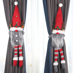 Santa Claus Elk Christmas Curtain Decor Merry Christmas Decor for Home Christmas Ornaments Gift Navidad 2022 Happy New Year 2023