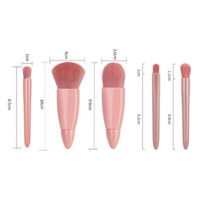 Makeup Brushes Set With Mirror Box Blush Lip Eye Shadow Brush Professional Cosmetic Brushes Kit Portable Travel Mini Beauty Tool