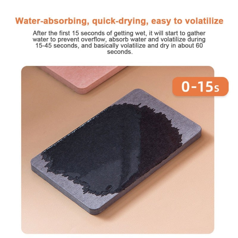 Absorbent Diatomite Coaster Bathroom Shelf Quick-dry Water Cup Pad