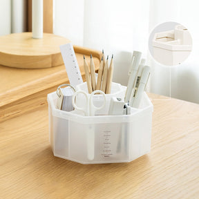 Simple Modern Large-capacity Office Desktop Storage Cute Rotating Cosmetic Storage Bucket Pen Holder