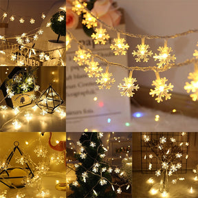 Snowflake LED Light Christmas Decor For Home Hanging Garland Christmas Ornaments Xmas Tree Decor Noel Navidad 2022 New Year 2023