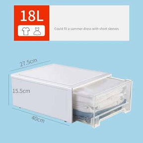 Stackable Clothes Storage Box Modern Drawer Type Plastic Container Underwear Bra Socks Saves Home Wardrobe Space Organizer Boxs