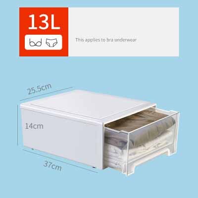 Stackable Clothes Storage Box Modern Drawer Type Plastic Container Underwear Bra Socks Saves Home Wardrobe Space Organizer Boxs