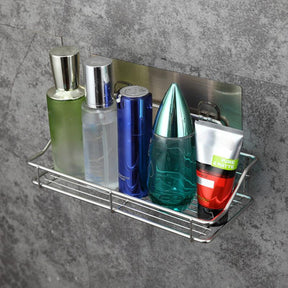 Stainless Steel Bathroom Storage Shelf Punch-Free Kitchen Bathroom Toilet Wall Hanging Storage Rack