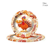 Thanksgiving Theme Party Decoration Disposable Tableware Turkey Party Harvest Festival Happy Thanksgiving Day Decor For Home