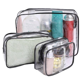 Transparent Cosmetic Bag PVC Women Zipper Clear Makeup Bags Beauty Case Travel Make Up Organizer Storage Bath Toiletry Wash Bag