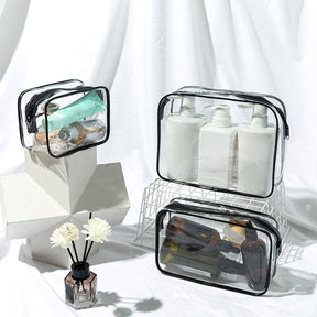 Transparent Cosmetic Bag PVC Women Zipper Clear Makeup Bags Beauty Case Travel Make Up Organizer Storage Bath Toiletry Wash Bag