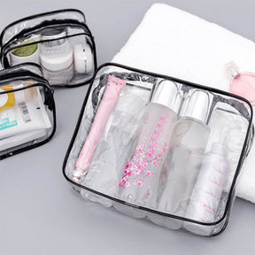 Transparent Cosmetic Bag PVC Women Zipper Clear Makeup Bags Beauty Case Travel Make Up Organizer Storage Bath Toiletry Wash Bag