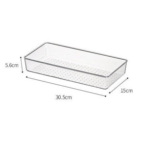 Transparent Drawer Organizer Box for Cosmetics Stationery Jewelry Plastic Storage Drawer Divider Storage Box Office Organizer