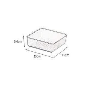 Transparent Drawer Organizer Box for Cosmetics Stationery Jewelry Plastic Storage Drawer Divider Storage Box Office Organizer