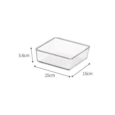 Transparent Drawer Organizer Box for Cosmetics Stationery Jewelry Plastic Storage Drawer Divider Storage Box Office Organizer