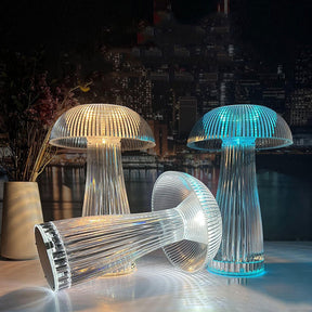 Transparent Nightlights Mushroom Lamp Bedroom Night Lamp Jellyfish Lamp Atmosphere Decoration Crystal Table Light Christmas Gift