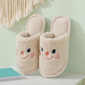 Upgrate Cute Animal Slipper For Women Girls Kawaii Fluffy Winter Warm Slippers Woman Cartoon Milk Cow House Slippers Funny Shoes