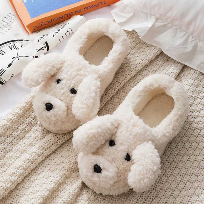 Upgrate Cute Animal Slipper For Women Girls Kawaii Fluffy Winter Warm Slippers Woman Cartoon Milk Cow House Slippers Funny Shoes