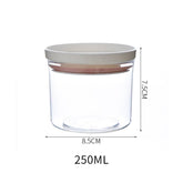 2 Different Color Sealed Ring Bottles Kitchen Storage Box Transparent Food Canister Keep Fresh New Clear Container