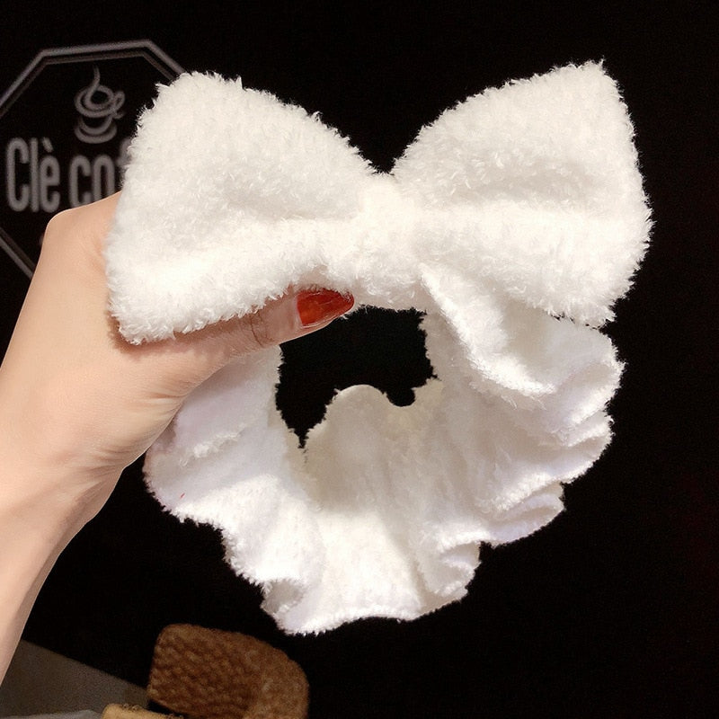 Wash Face Hair Holder Hairbands Soft Warm Coral Fleece Bow Animal Ears Headband For Women Girls Turban Fashion Hair Accessories