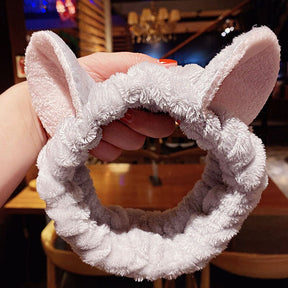 Wash Face Hair Holder Hairbands Soft Warm Coral Fleece Bow Animal Ears Headband For Women Girls Turban Fashion Hair Accessories