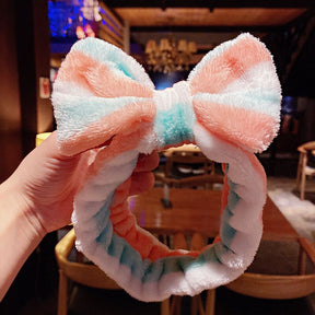 Wash Face Hair Holder Hairbands Soft Warm Coral Fleece Bow Animal Ears Headband For Women Girls Turban Fashion Hair Accessories