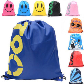 Waterproof Outdoor Beach Swimming Sports Drawstring Backpack Organizer Gym Storage Bag for Shoes Towel Clothes