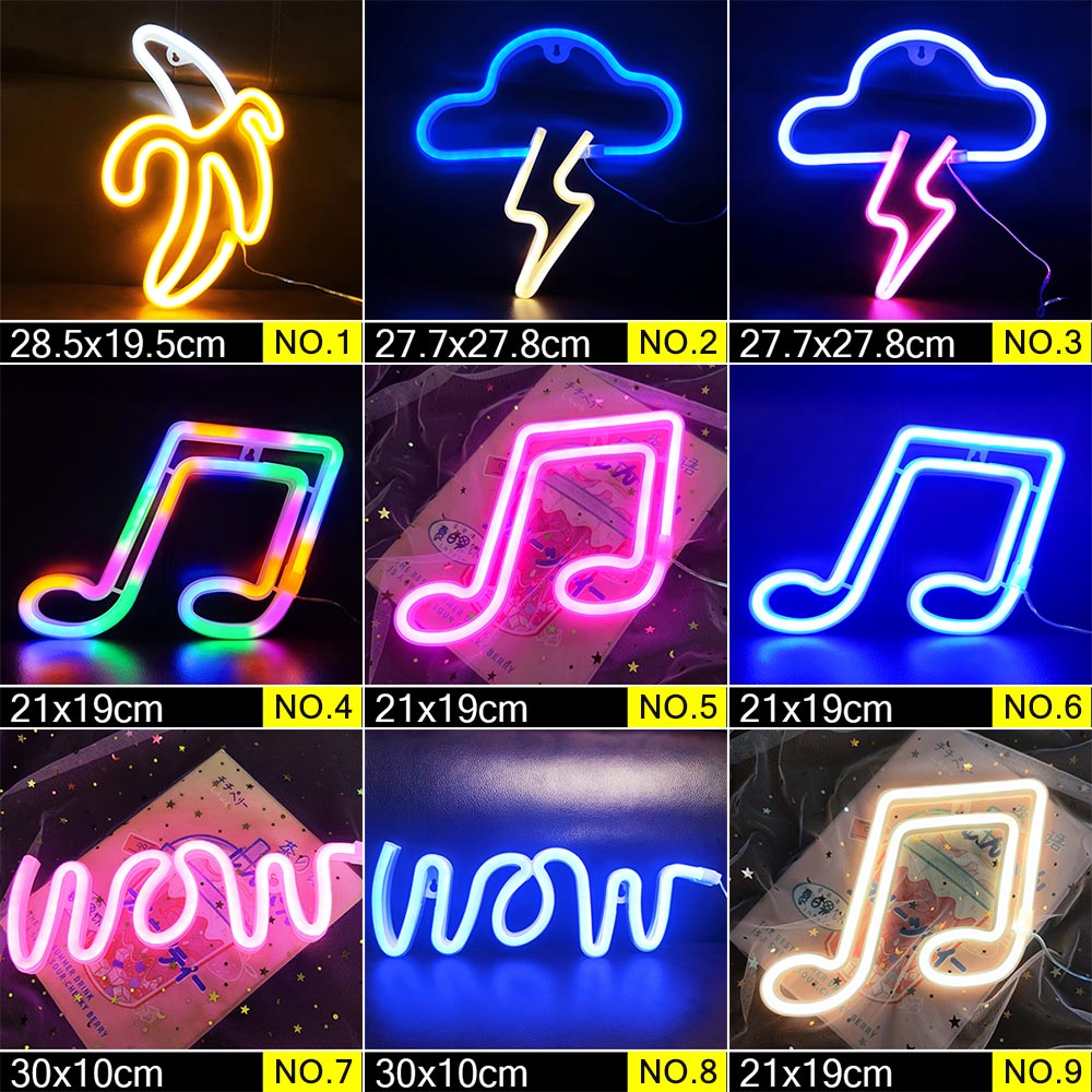 Wholesale LED Neon Night Light Sign Wall Art Sign Night Lamp Xmas Birthday Gift Wedding Party Wall Hanging Neon Lamp Home Decor