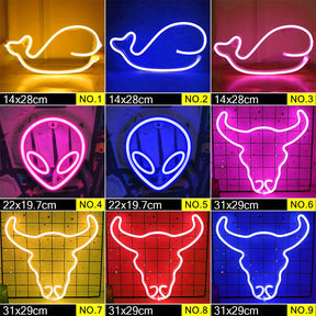 Wholesale LED Neon Night Light Sign Wall Art Sign Night Lamp Xmas Birthday Gift Wedding Party Wall Hanging Neon Lamp Home Decor