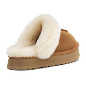 Winter Brand Plush Cotton Slippers Women Flats Shoes 2022 New Fashion Platform Casual Home Suede Fur Warm Slingback Flip Flops