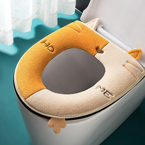 Winter Warm Toilet Seat Cover With Handle Universal Toilet Cushion Thicken Plush Toilet mat Ring Mat Bathroom Aceesories