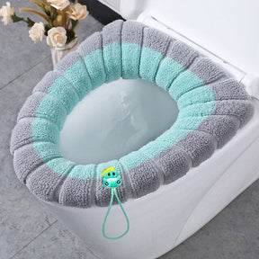 Winter Warm Toilet Seat Cover With Handle Universal Toilet Cushion Thicken Plush Toilet mat Ring Mat Bathroom Aceesories