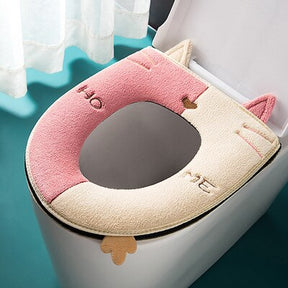 Winter Warm Toilet Seat Cover With Handle Universal Toilet Cushion Thicken Plush Toilet mat Ring Mat Bathroom Aceesories