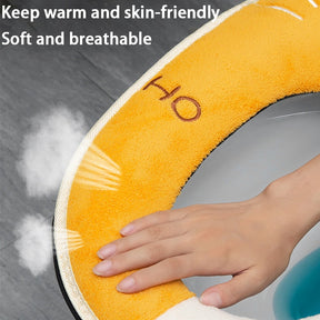 Winter Warm Toilet Seat Cover With Handle Universal Toilet Cushion Thicken Plush Toilet mat Ring Mat Bathroom Aceesories