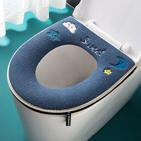 Winter Warm Toilet Seat Cover With Handle Universal Toilet Cushion Thicken Plush Toilet mat Ring Mat Bathroom Aceesories