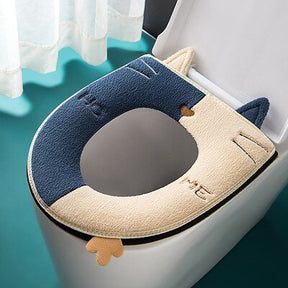 Winter Warm Toilet Seat Cover With Handle Universal Toilet Cushion Thicken Plush Toilet mat Ring Mat Bathroom Aceesories