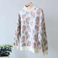 Winter Women's Sweater 2022 Leopard Print Animal Basic White Turtleneck Oversize Jumper Vintage Warm Knitted Sweaters for Women