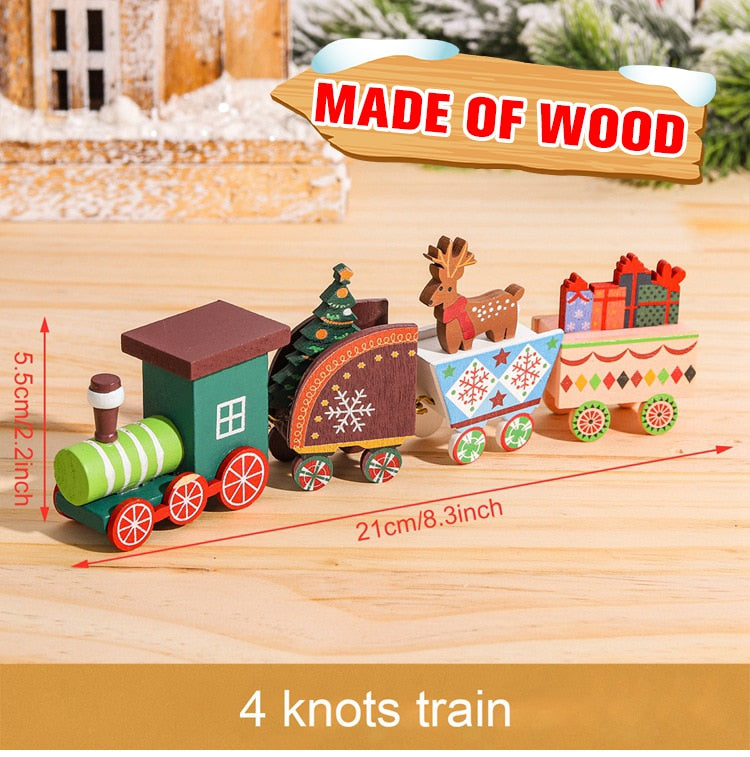 Wooden/Plastic Train Merry Christmas Ornament Christmas Decorations For Home 2022 Xmas Gifts Noel Natal Navidad New Year 2023