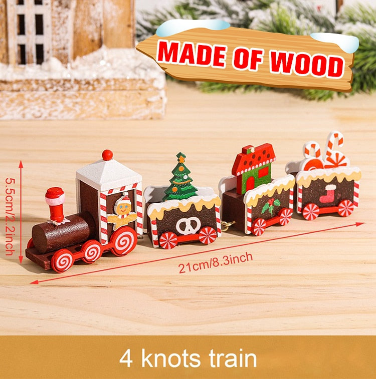 Wooden/Plastic Train Merry Christmas Ornament Christmas Decorations For Home 2022 Xmas Gifts Noel Natal Navidad New Year 2023