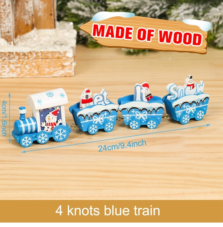 Wooden/Plastic Train Merry Christmas Ornament Christmas Decorations For Home 2022 Xmas Gifts Noel Natal Navidad New Year 2023