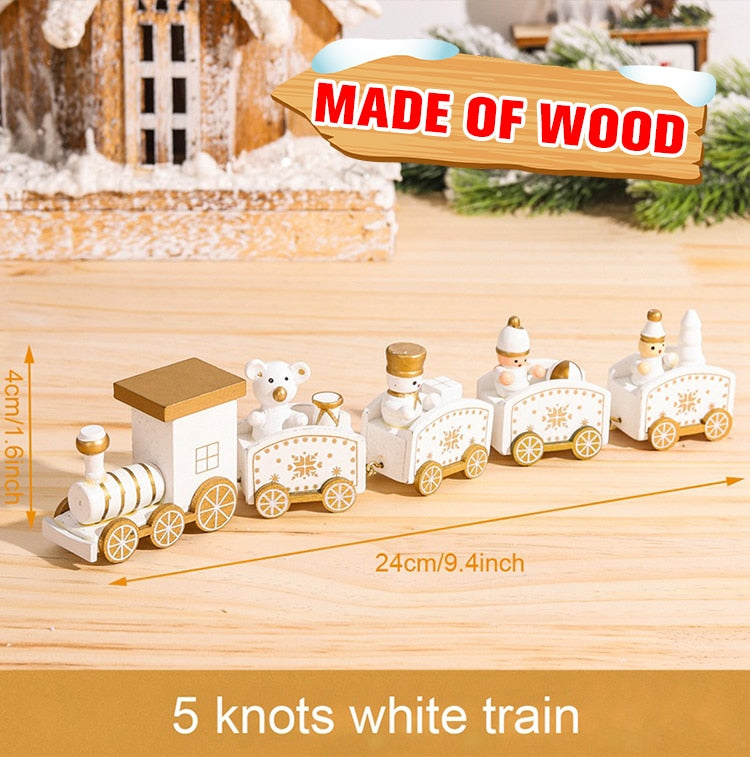 Wooden/Plastic Train Merry Christmas Ornament Christmas Decorations For Home 2022 Xmas Gifts Noel Natal Navidad New Year 2023