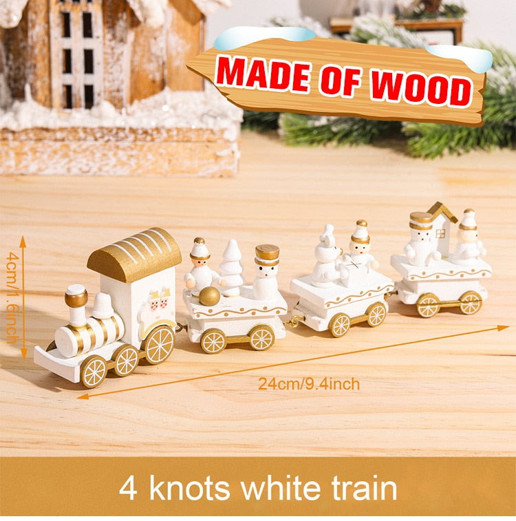 Wooden/Plastic Train Merry Christmas Ornament Christmas Decorations For Home 2022 Xmas Gifts Noel Natal Navidad New Year 2023