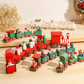 Wooden/Plastic Train Merry Christmas Ornament Christmas Decorations For Home 2022 Xmas Gifts Noel Natal Navidad New Year 2023