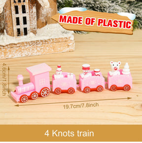 Wooden/Plastic Train Merry Christmas Ornament Christmas Decorations For Home 2022 Xmas Gifts Noel Natal Navidad New Year 2023