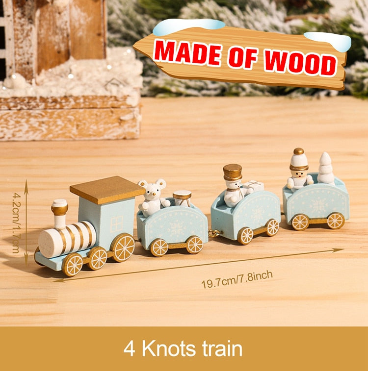 Wooden/Plastic Train Merry Christmas Ornament Christmas Decorations For Home 2022 Xmas Gifts Noel Natal Navidad New Year 2023