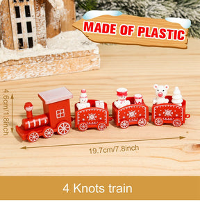 Wooden/Plastic Train Merry Christmas Ornament Christmas Decorations For Home 2022 Xmas Gifts Noel Natal Navidad New Year 2023