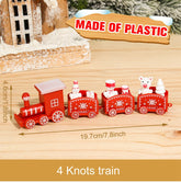 Wooden/Plastic Train Merry Christmas Ornament Christmas Decorations For Home 2022 Xmas Gifts Noel Natal Navidad New Year 2023