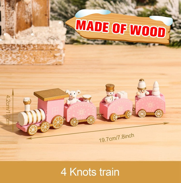 Wooden/Plastic Train Merry Christmas Ornament Christmas Decorations For Home 2022 Xmas Gifts Noel Natal Navidad New Year 2023