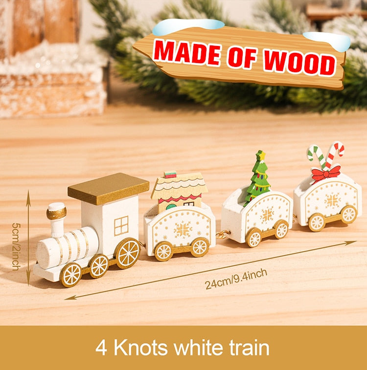 Wooden/Plastic Train Merry Christmas Ornament Christmas Decorations For Home 2022 Xmas Gifts Noel Natal Navidad New Year 2023