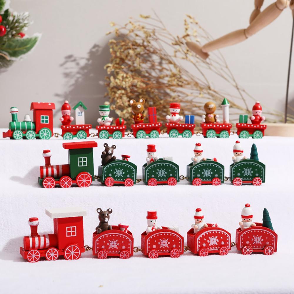 Wooden/Plastic Train Merry Christmas Ornament Christmas Decorations For Home 2022 Xmas Gifts Noel Natal Navidad New Year 2023