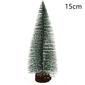 Xmas Mini Christmas Tree Sisal Silk Cedar Table Desktop Decor Small Christmas Tree Gold Mini Tree 2022 Navidad 2023 New Year