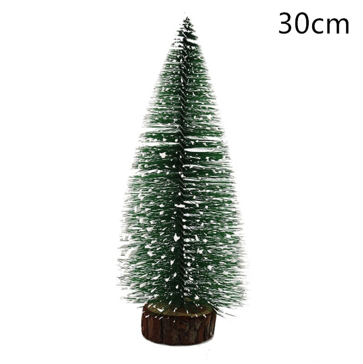 Xmas Mini Christmas Tree Sisal Silk Cedar Table Desktop Decor Small Christmas Tree Gold Mini Tree 2022 Navidad 2023 New Year