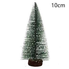 Xmas Mini Christmas Tree Sisal Silk Cedar Table Desktop Decor Small Christmas Tree Gold Mini Tree 2022 Navidad 2023 New Year